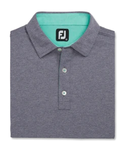 Heather Stretch Pique Solid Self Collar