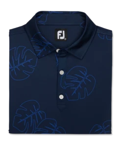 Jungle Leaf Print Lisle Self Collar