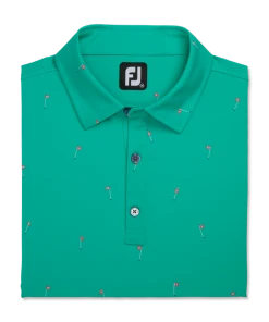 18 Holes Print Lisle Self Collar
