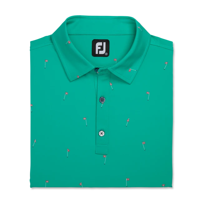 18 Holes Print Lisle Self Collar