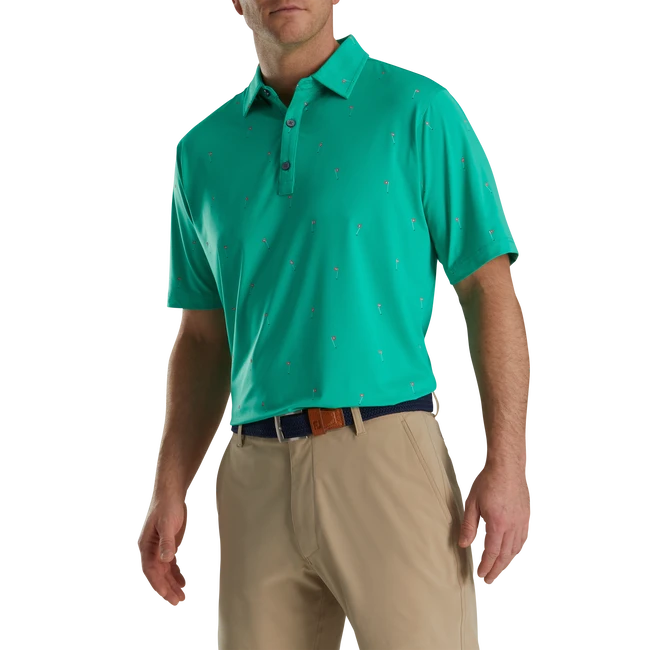 18 Holes Print Lisle Self Collar - Image 2