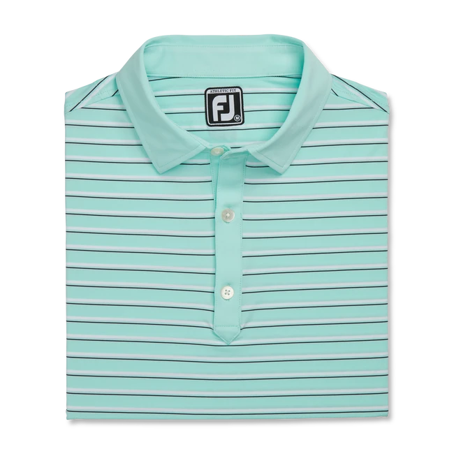 Athletic Fit Multi-Stripe Lisle Self Collar