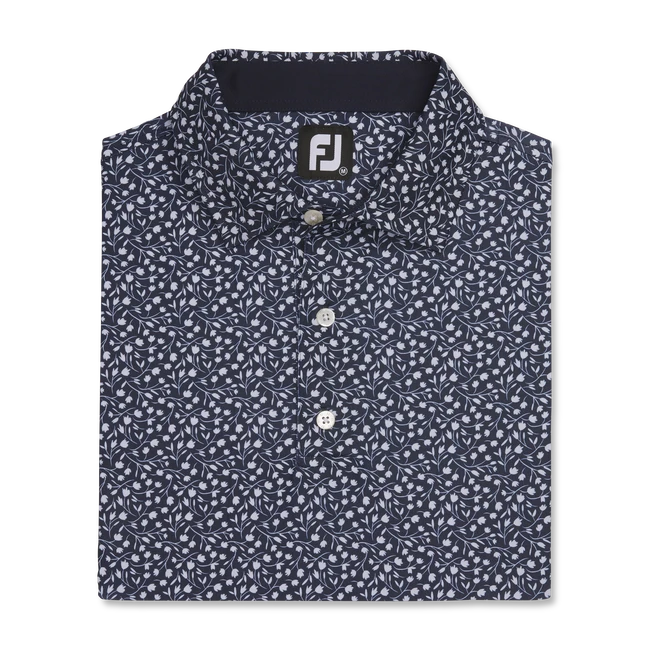 Lisle Tossed Tulips Self Collar Lisle Tossed Tulips Self Collar -FootJoy Store FJ 28452 01