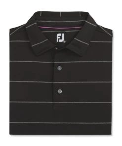 Stretch Pique Chalkstripe Self Collar