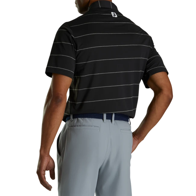 Stretch Pique Chalkstripe Self Collar - Image 3