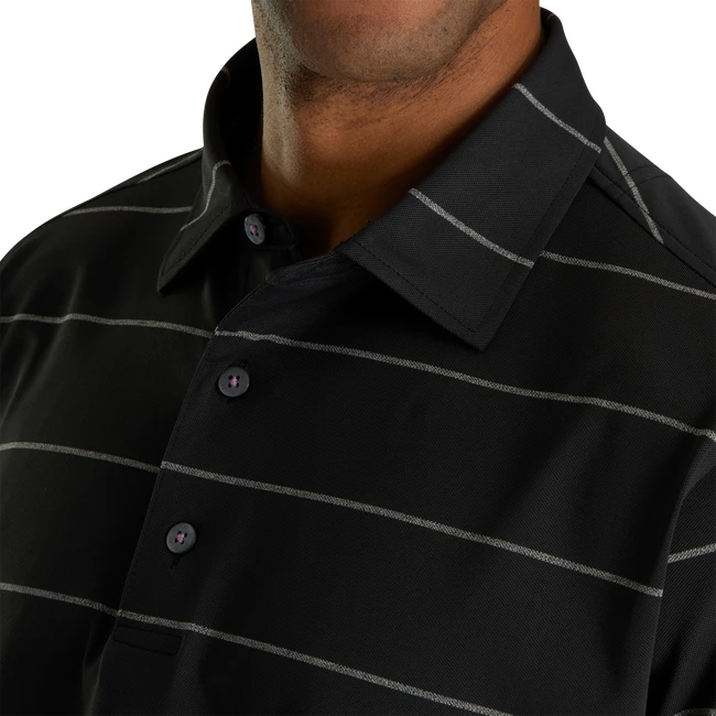 Stretch Pique Chalkstripe Self Collar - Image 4