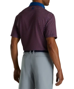 Lisle Circle Print Self Collar 4 Lisle Circle Print Self Collar -FootJoy Store FJ 28467 03