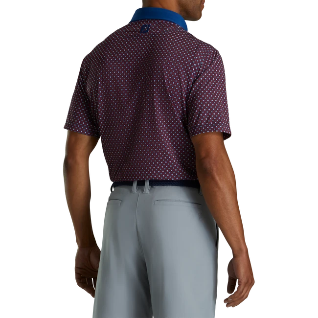 Lisle Circle Print Self Collar Lisle Circle Print Self Collar -FootJoy Store FJ 28467 03