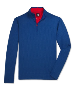 Tonal Print Knit Mid-Layer