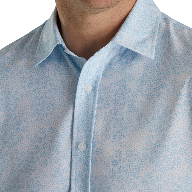 Micro-Floral Short Sleeve Performance Woven - Image 4