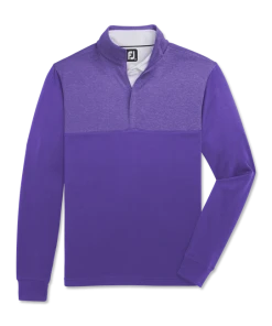Heather Yoke Half-Zip Mid-Layer