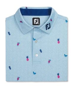 Tiki Print Lisle Self Collar