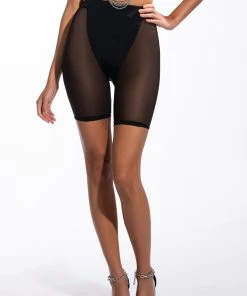BARELY THERE MESH BIKER SHORT