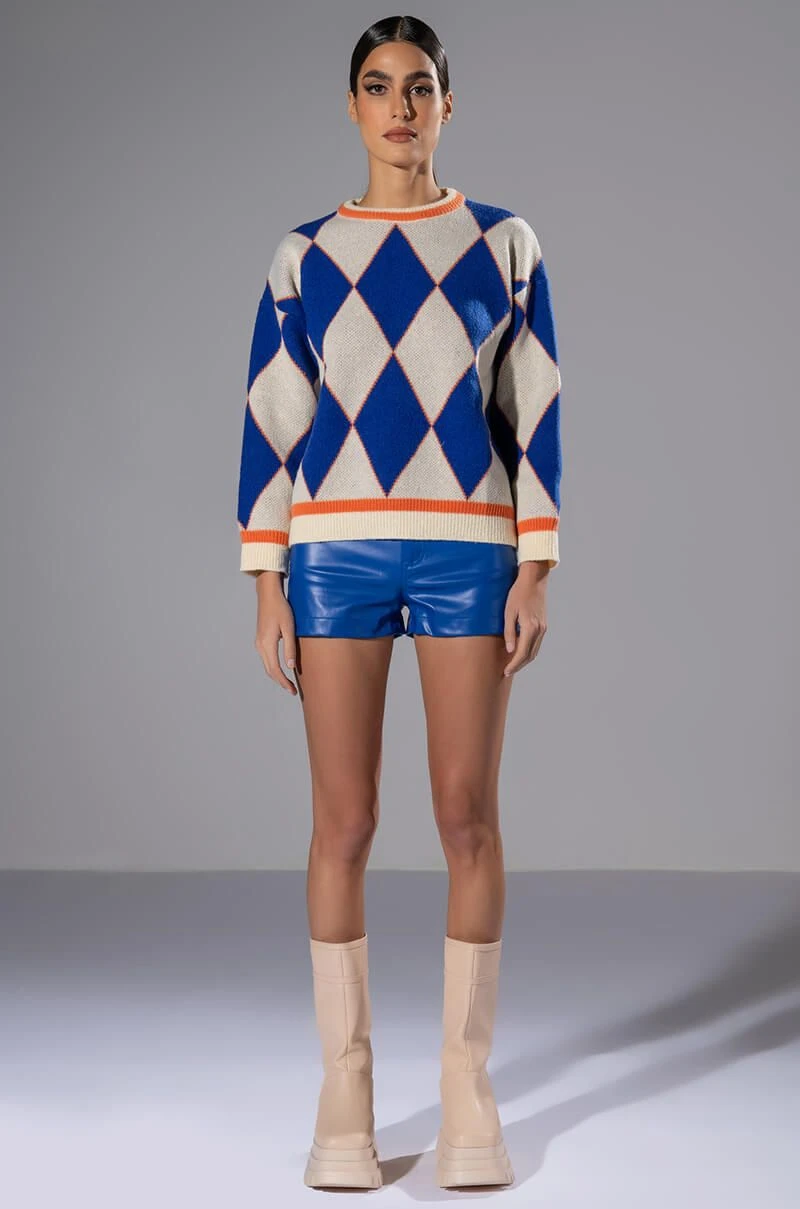 BLUE MOOD FAUX LEATHER SHORT - Image 4