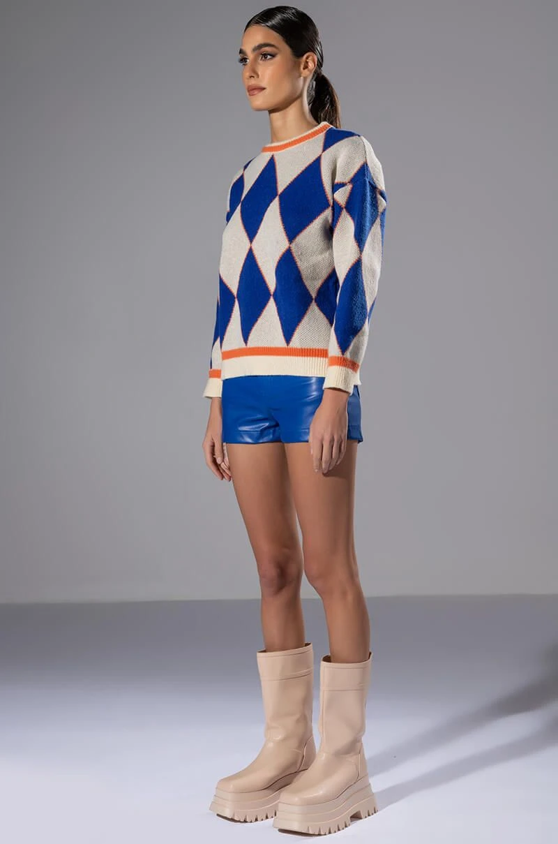 BLUE MOOD FAUX LEATHER SHORT - Image 5