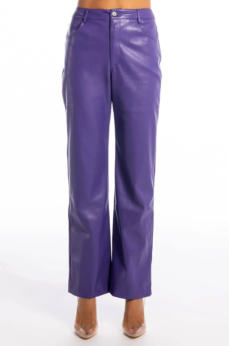 BOSS UP FAUX LEATHER PANTS - Image 4