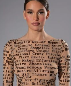 BOW DOWN MESH LONG SLEEVE TOP