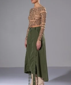 BOW DOWN MESH LONG SLEEVE TOP 5 BOW DOWN MESH LONG SLEEVE TOP -FootJoy Store bow down mesh long sleeve top beige multi 4 4