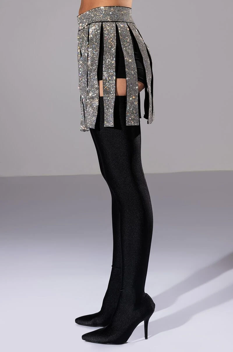 CAPTAIN OF THE TEAM RHINESTONE MINI SKIRT CAPTAIN OF THE TEAM RHINESTONE MINI SKIRT -FootJoy Store captain of the team rhinestone mini skirt silver 6 6