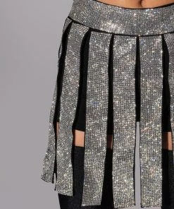 CAPTAIN OF THE TEAM RHINESTONE MINI SKIRT 9 CAPTAIN OF THE TEAM RHINESTONE MINI SKIRT -FootJoy Store captain of the team rhinestone mini skirt silver 8 8