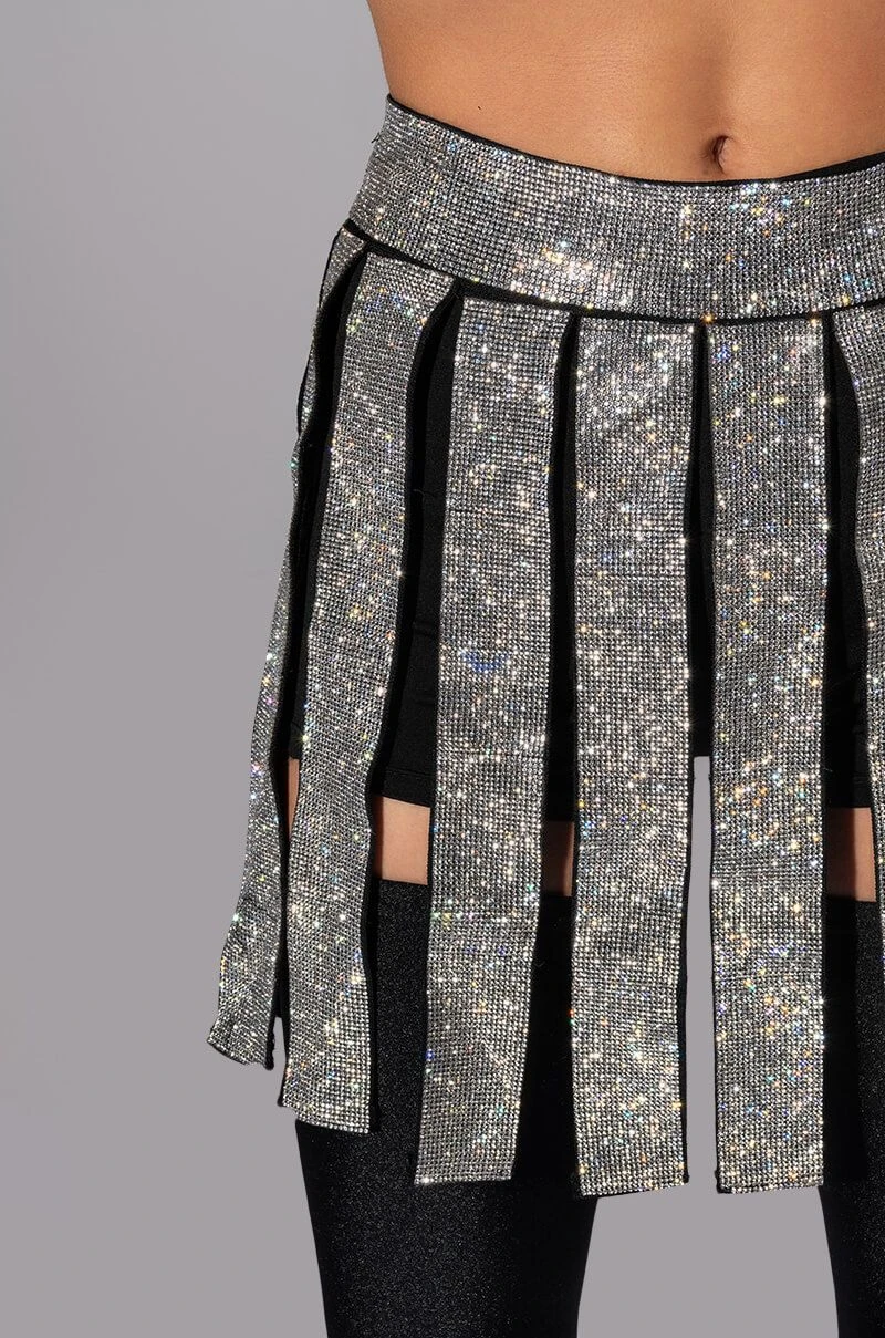 CAPTAIN OF THE TEAM RHINESTONE MINI SKIRT CAPTAIN OF THE TEAM RHINESTONE MINI SKIRT -FootJoy Store captain of the team rhinestone mini skirt silver 8 8