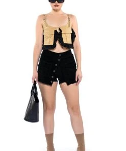 CHARLIE BUTTON FRONT MINI SKORT 4 CHARLIE BUTTON FRONT MINI SKORT -FootJoy Store charlie button front mini skort black 3 3