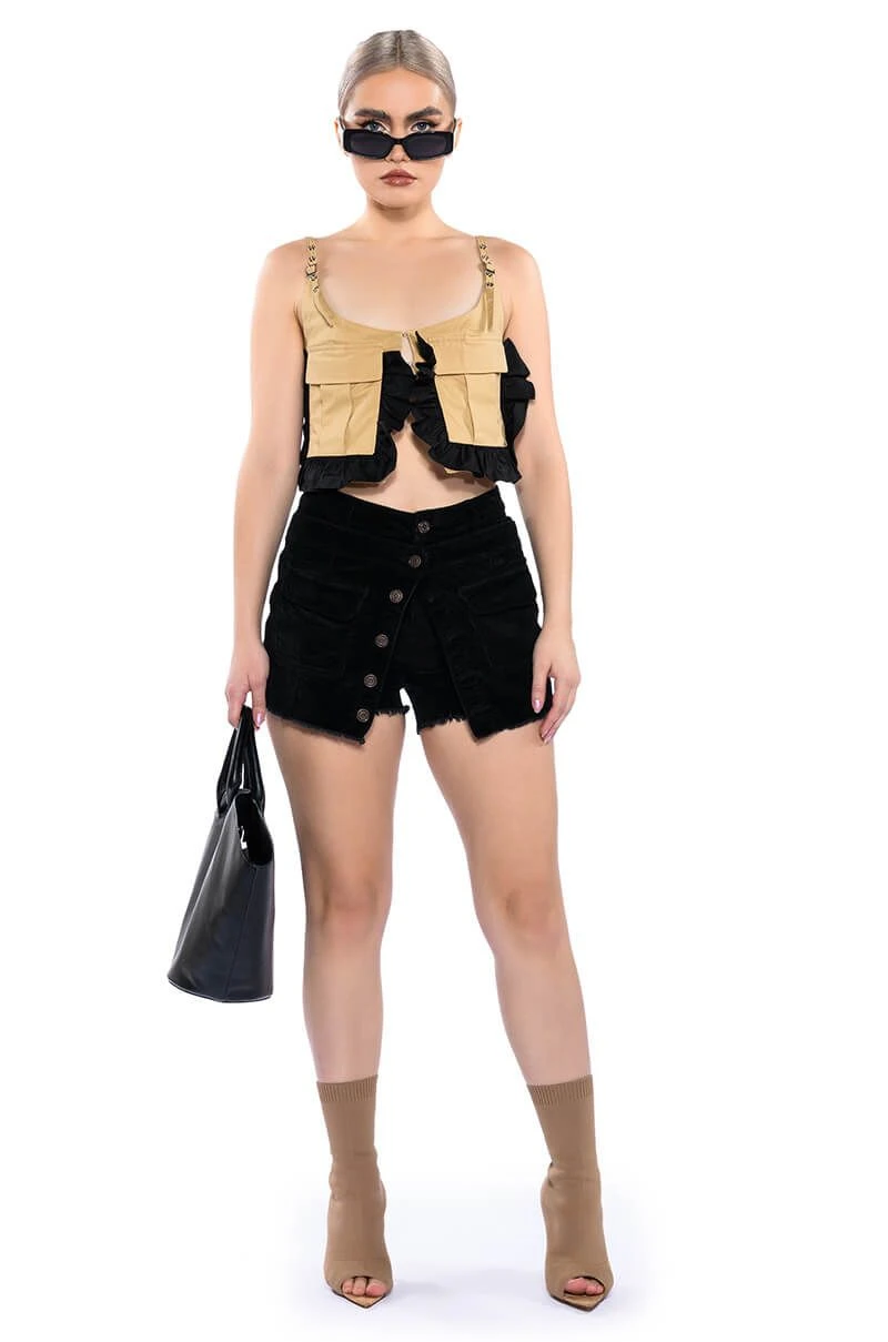 CHARLIE BUTTON FRONT MINI SKORT CHARLIE BUTTON FRONT MINI SKORT -FootJoy Store charlie button front mini skort black 3 3