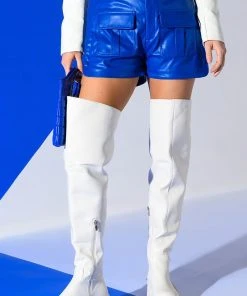 CORA POCKET DETAIL FAUX LEATHER SHORT