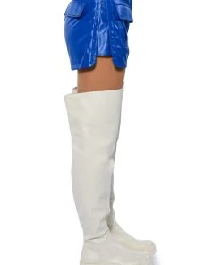 CORA POCKET DETAIL FAUX LEATHER SHORT 7 CORA POCKET DETAIL FAUX LEATHER SHORT -FootJoy Store cora pocket detail faux leather short royal blue 6 6