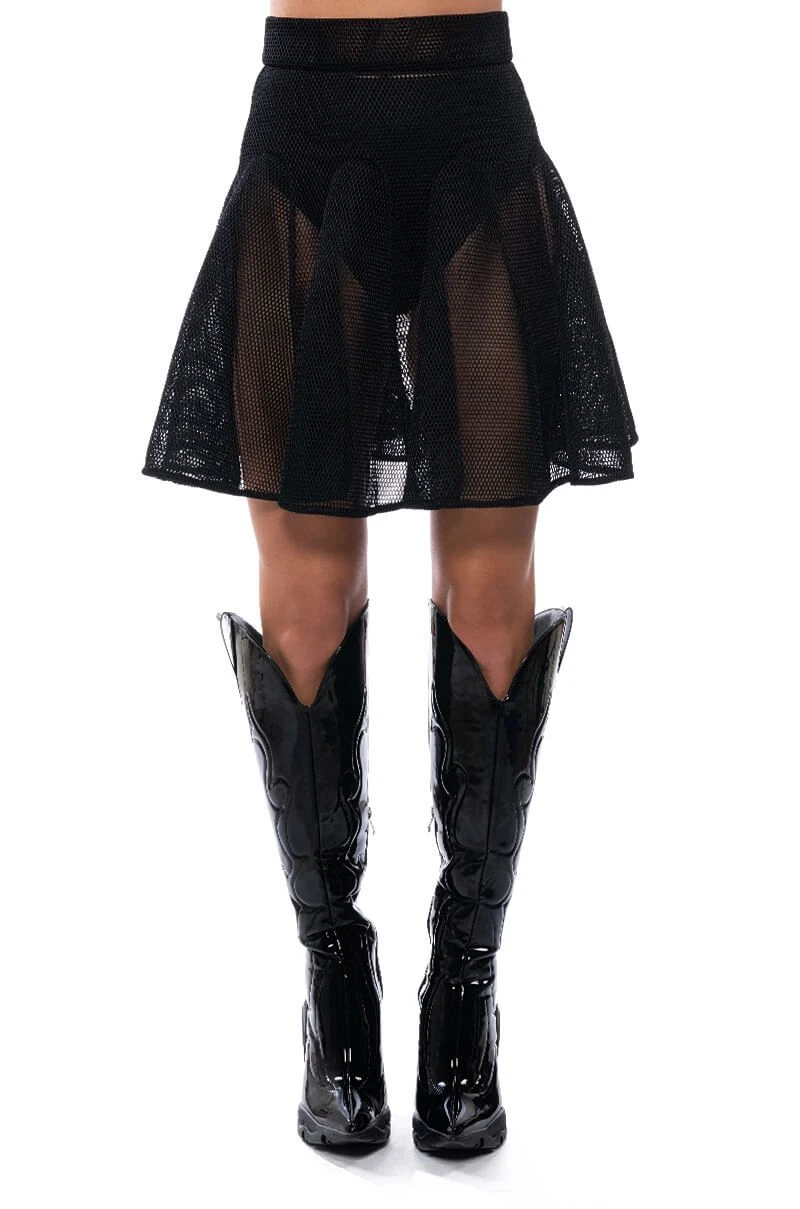 DONT HATE THE PLAYER PLEATED MESH MINI SKIRT - Image 6