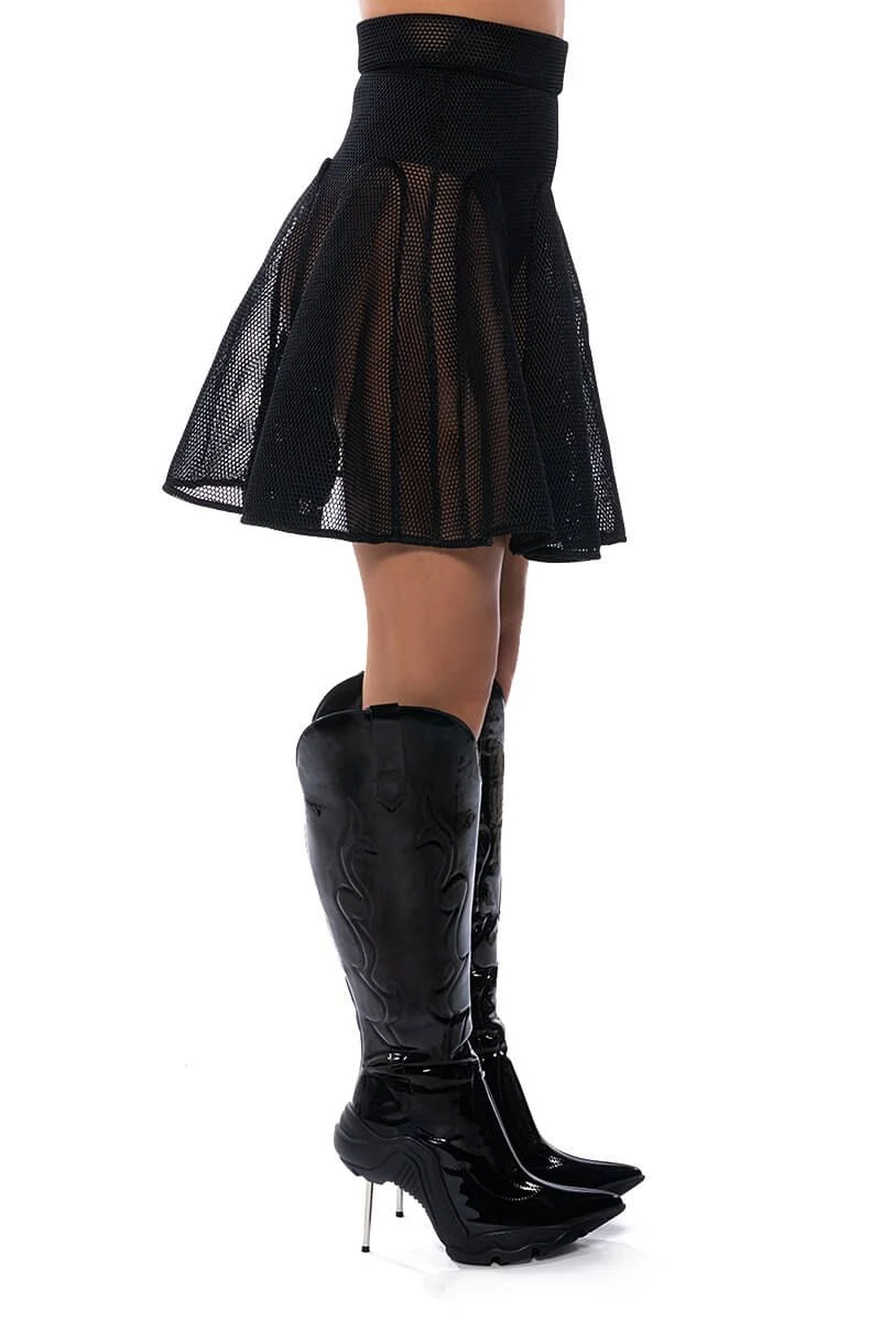 DONT HATE THE PLAYER PLEATED MESH MINI SKIRT - Image 7