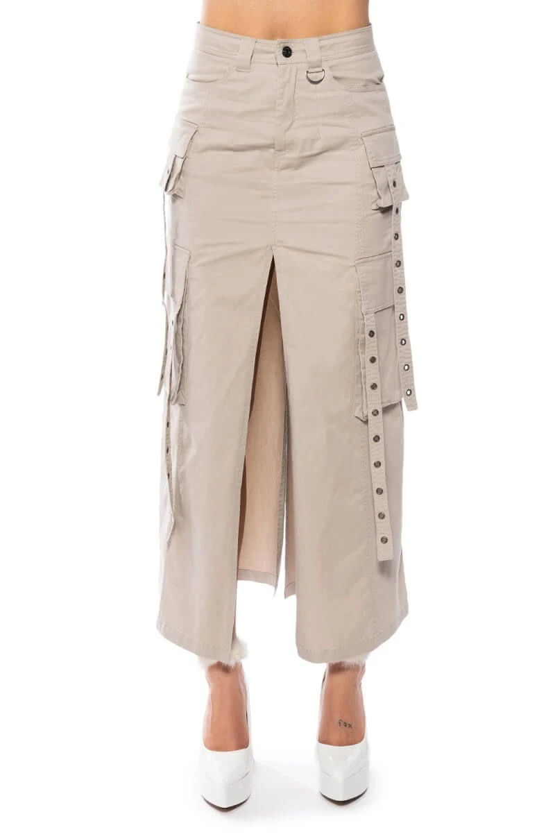 DOWN FOR ANYTHING CARGO MAXI SKIRT - Image 5