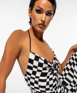 DOWN TO BUSINESS COWL NECK MESH CROP TOP