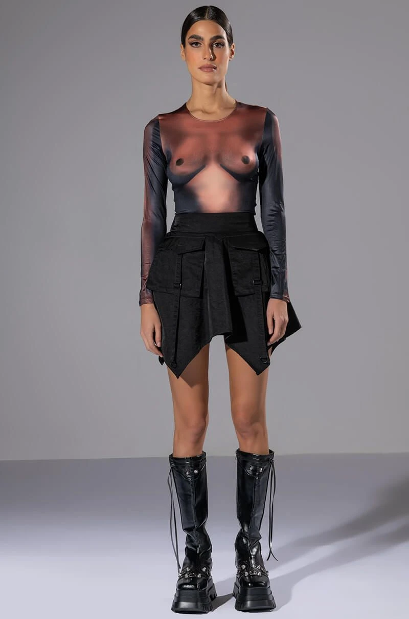 EDNA SYMMETRIC CARGO MINI SKIRT - Image 3