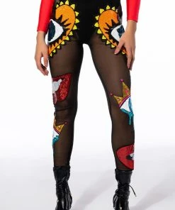 EYES WIDE SHUT SEQUIN MESH LEGGING