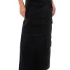 FIELD OF DREAMS CARGO MAXI SKIRT IN BLACK