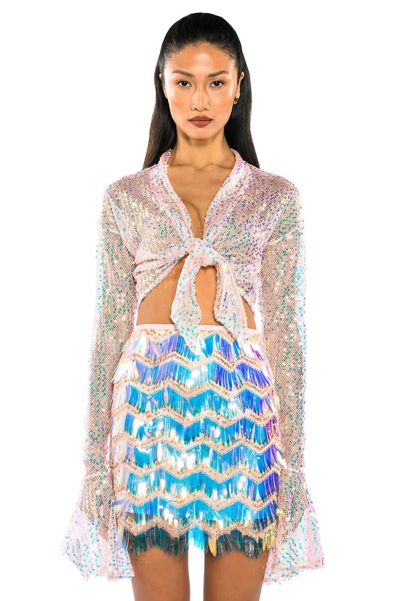 FLASH ON PLEASE SEQUIN MINI SKIRT FLASH ON PLEASE SEQUIN MINI SKIRT -FootJoy Store flash on please sequin mini skirt pink 2 2