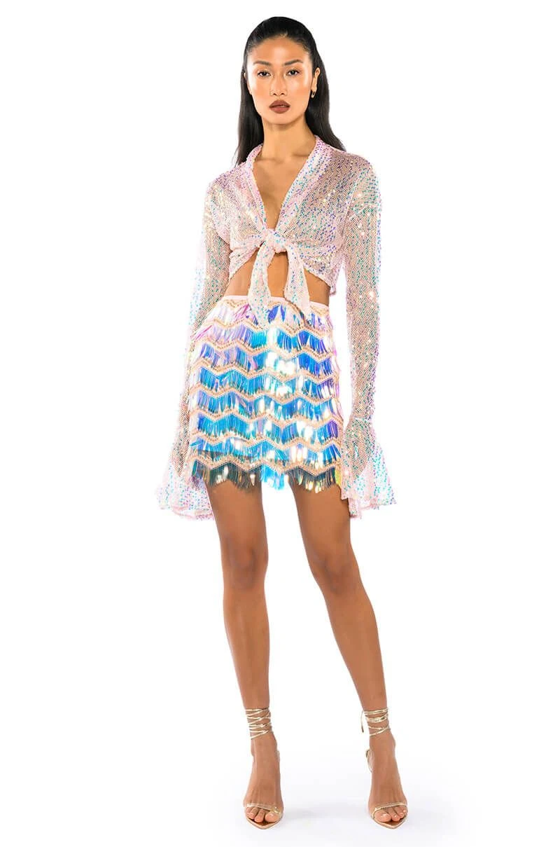 FLASH ON PLEASE SEQUIN MINI SKIRT FLASH ON PLEASE SEQUIN MINI SKIRT -FootJoy Store flash on please sequin mini skirt pink 4 4