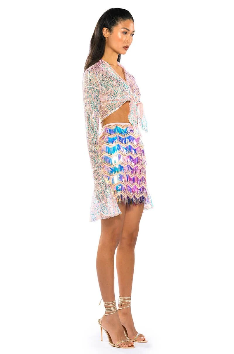 FLASH ON PLEASE SEQUIN MINI SKIRT FLASH ON PLEASE SEQUIN MINI SKIRT -FootJoy Store flash on please sequin mini skirt pink 5 5