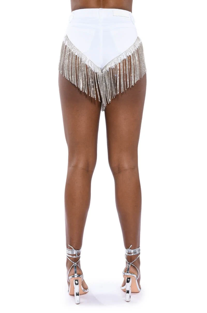 GONNA LOVE ME WATERFALL RHINESTONE DENIM SHORT - Image 12