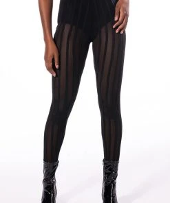 HEAR ME SAY MESH STRIPED LEGGING