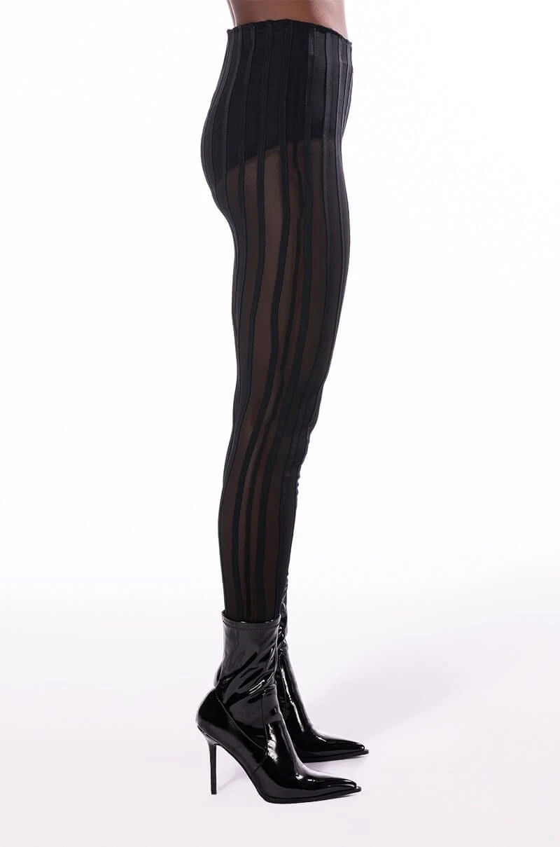 HEAR ME SAY MESH STRIPED LEGGING - Image 3