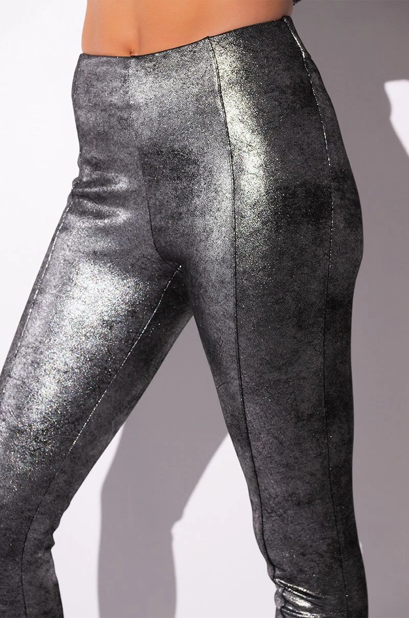 INTO THE NIGHT METALLIC SPLIT HEM PANT - Image 6