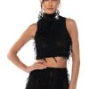 ITS A WRAP MACRAME MESH SLEEVELESS MOCK NECK TOP 1 ITS A WRAP MACRAME MESH SLEEVELESS MOCK NECK TOP -FootJoy Store its a wrap macrame mesh sleeveless mock neck top black 1 1