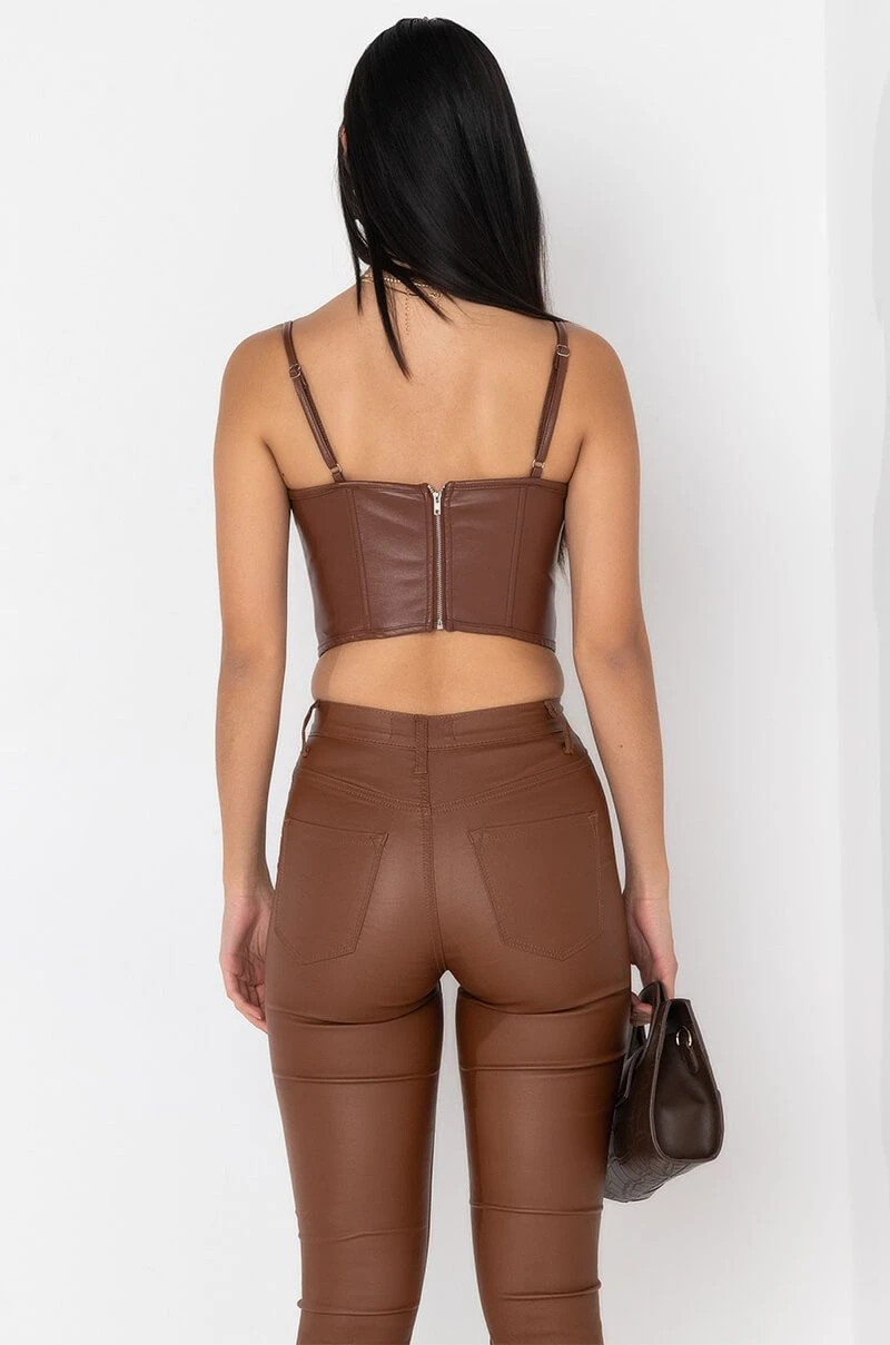 ITTY BITTY PRETTY PU SNATCHED CORSET ITTY BITTY PRETTY PU SNATCHED CORSET -FootJoy Store itty bitty pretty pu snatched corset dark brown 4 4