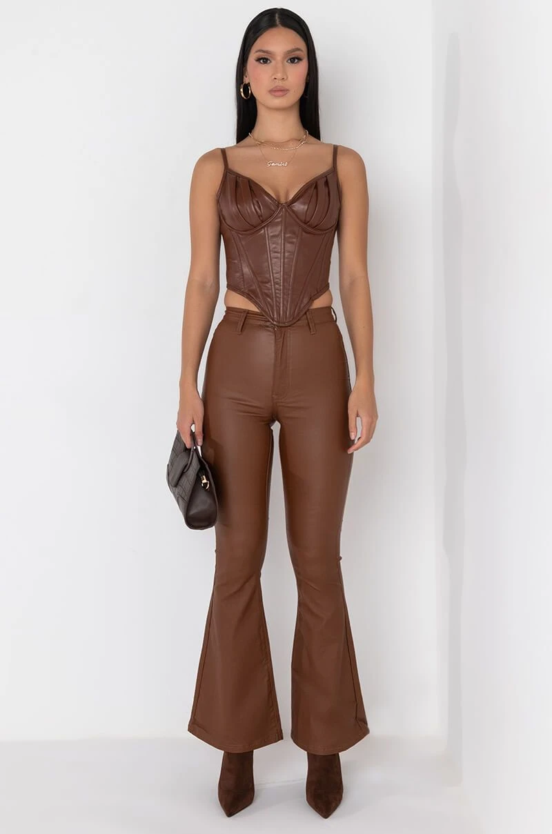 ITTY BITTY PRETTY PU SNATCHED CORSET ITTY BITTY PRETTY PU SNATCHED CORSET -FootJoy Store itty bitty pretty pu snatched corset dark brown 6 6