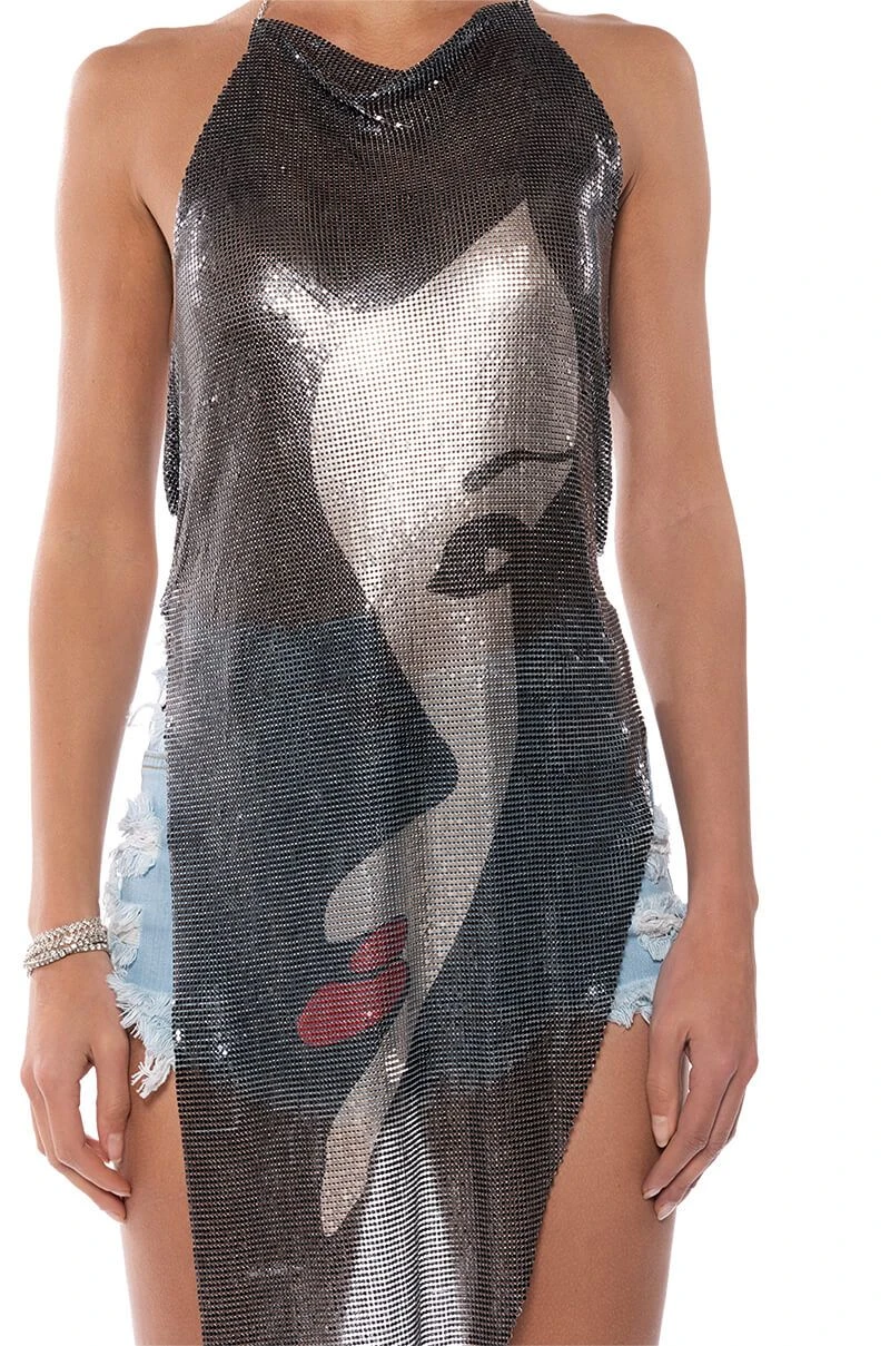 JUST ONE LOOK ASYMMETRICAL HIGH SHINE CHAINMAIL TOP JUST ONE LOOK ASYMMETRICAL HIGH SHINE CHAINMAIL TOP -FootJoy Store just one look asymmetrical high shine chainmail top black multi 6 6