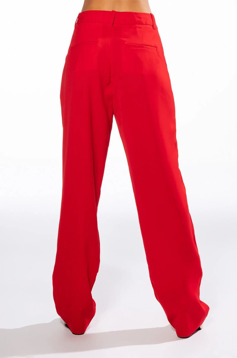 LOGAN WIDE LEG TROUSER IN RED - Image 5