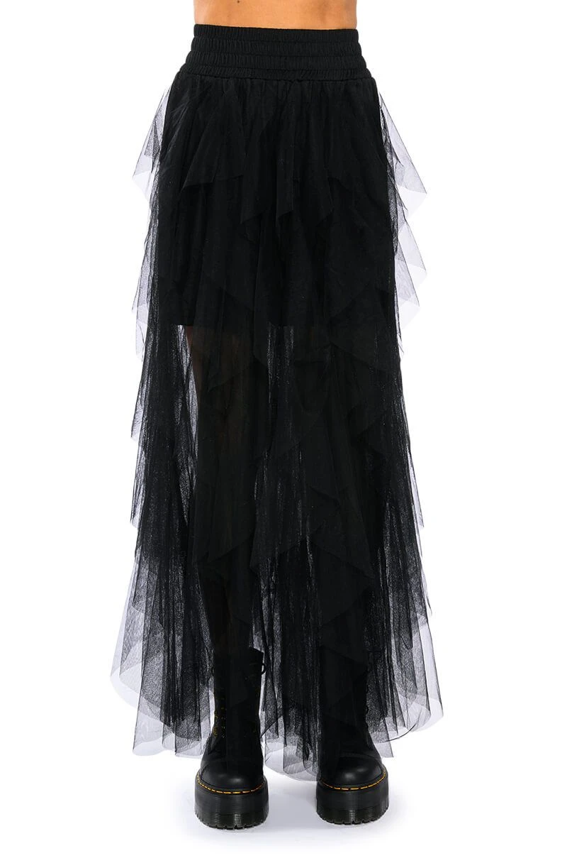 MODERN ROYALTY LAYERED MESH MAXI SKIRT MODERN ROYALTY LAYERED MESH MAXI SKIRT -FootJoy Store modern royalty layered mesh maxi skirt black 6 6 c1