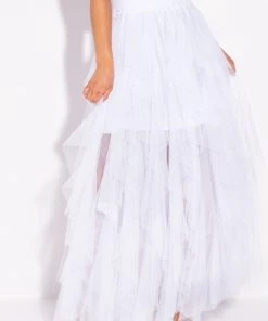 MODERN ROYALTY LAYERED MESH MAXI SKIRT